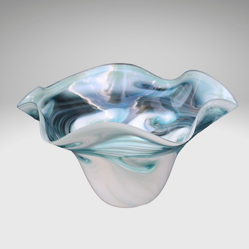 DB-840 Bowl, Silver Green Fluted  $295 at Hunter Wolff Gallery